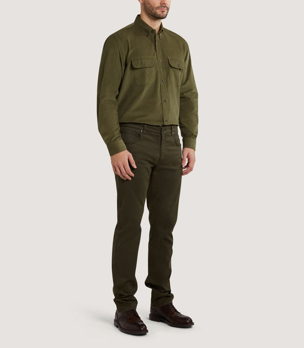 Purdey Men's Five Pocket Trousers In Forest Green