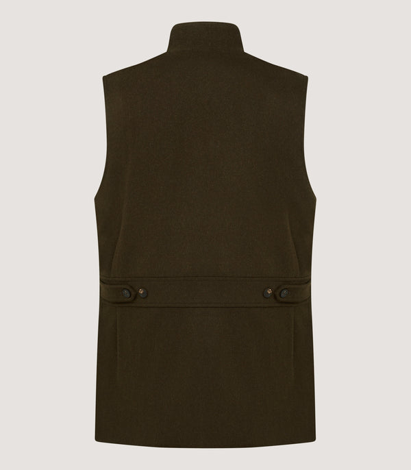 Purdey Men's High Collar Sporting Vest In Loden