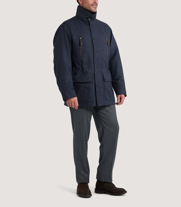Purdey Men's Lancaster Range Coat In Storm