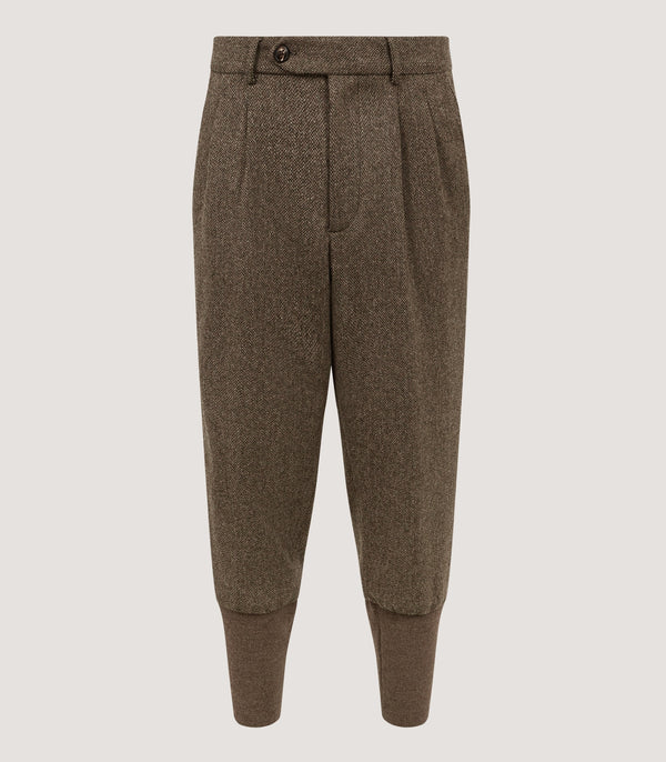 purdey Men's Lightweight Tweed Breeks in Acorn