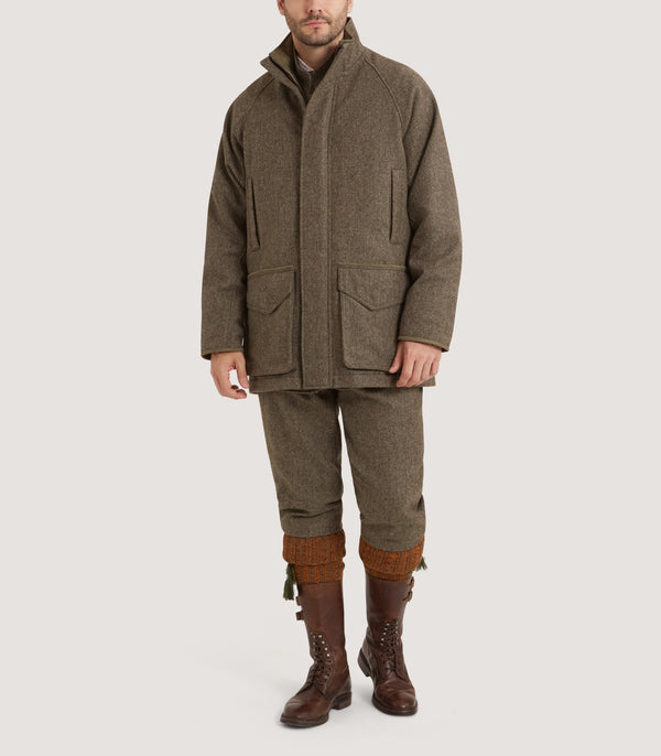 Purdey Men's Lightweight Tweed Field Coat In Acorn
