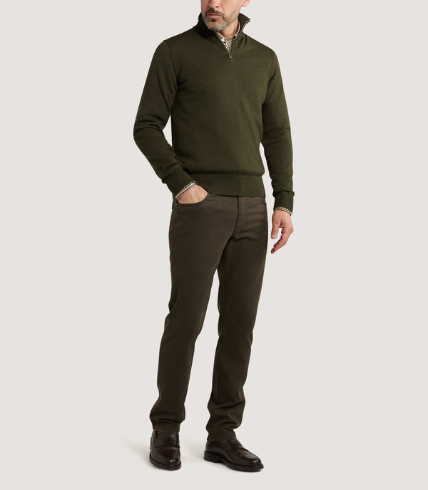 Purdey Men's Linton Long Sleeve Sweater In Loden
