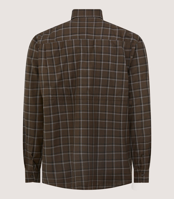 Purdey Men's Merino Field Shirt In Bark