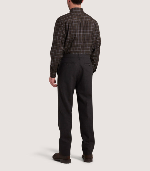 Purdey Men's Merino Field Shirt In Bark