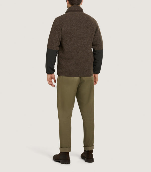 Purdey Men's Merino Lux Fleece Jacket In Walnut