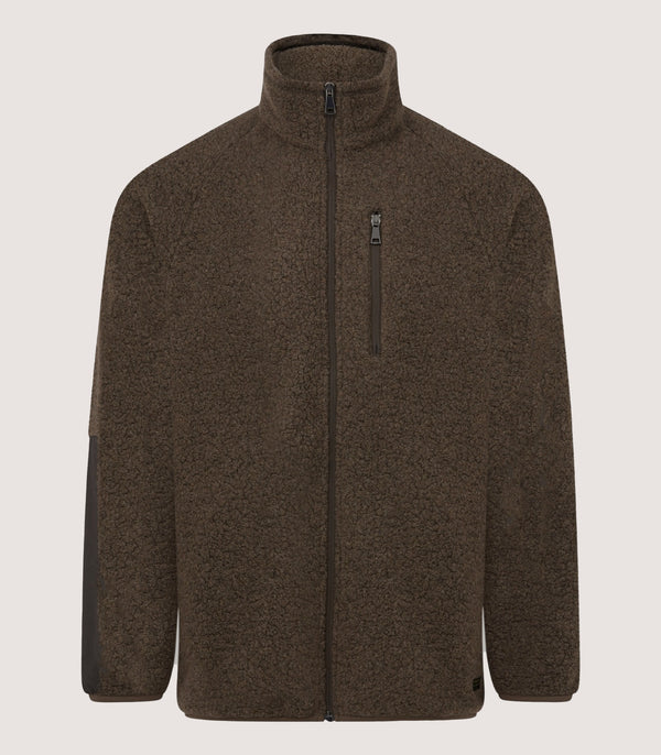 purdey Men's Merino Lux Fleece Jacket In Walnut