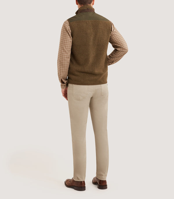 Purdey Men's Merino Purdey Fleece Gilet In Lichen