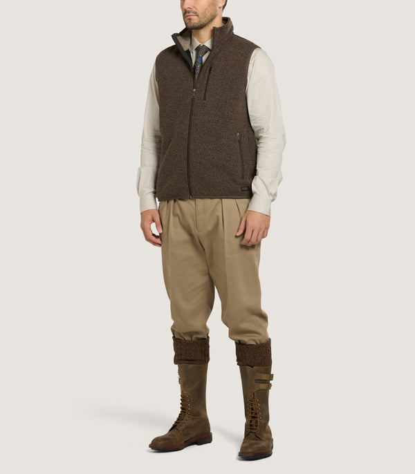 Purdey Men's Merino Purdey Fleece Gilet In Walnut
