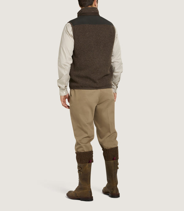 Purdey Men's Merino Purdey Fleece Gilet In Walnut
