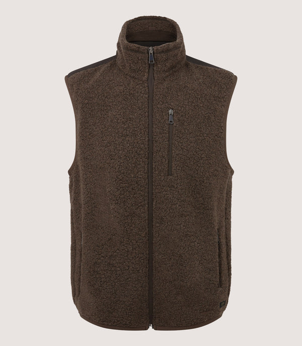 purdey Men's Merino Purdey Fleece Gilet In Walnut