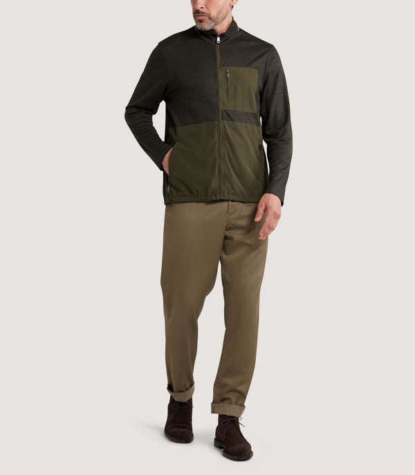 Purdey Men's Merino Tech Jersey Jacket In Loden