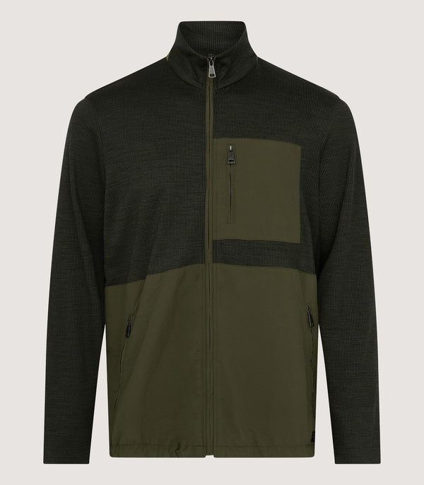 purdey Men's Merino Tech Jersey Jacket in Loden