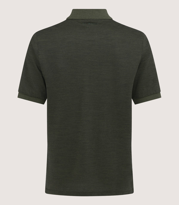 Purdey Men's Merino Tech Pique Polo In Loden