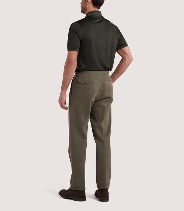 Purdey Men's Merino Tech Pique Polo In Loden