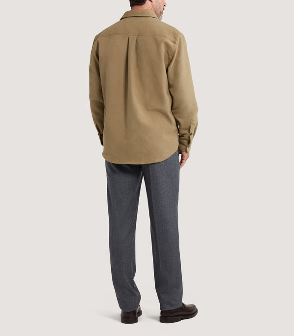 Purdey Men's Moleskin Double Pocket Shirt In Sage