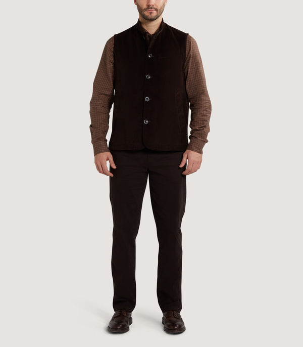 Purdey Men's Orsett Corduroy Gilet In Walnut