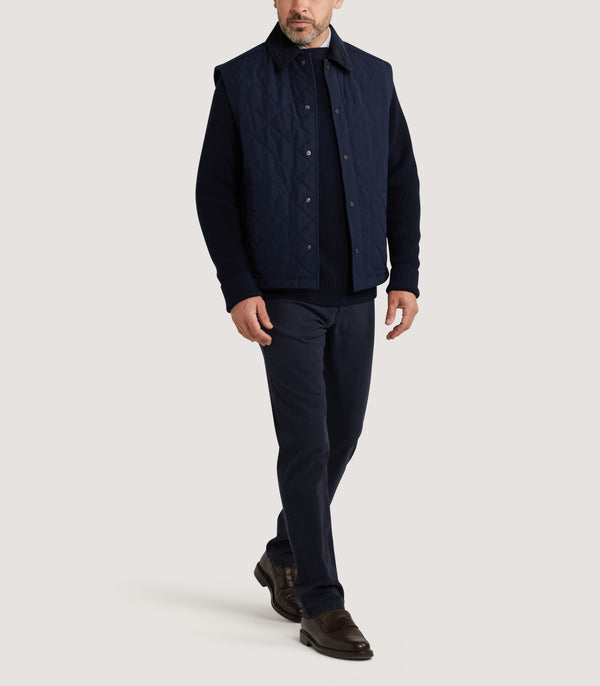 Purdey Men's Padded Purdey Gilet In Navy