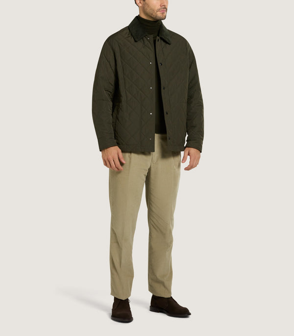 Purdey Men's Padded Purdey Jacket In Dark Olive
