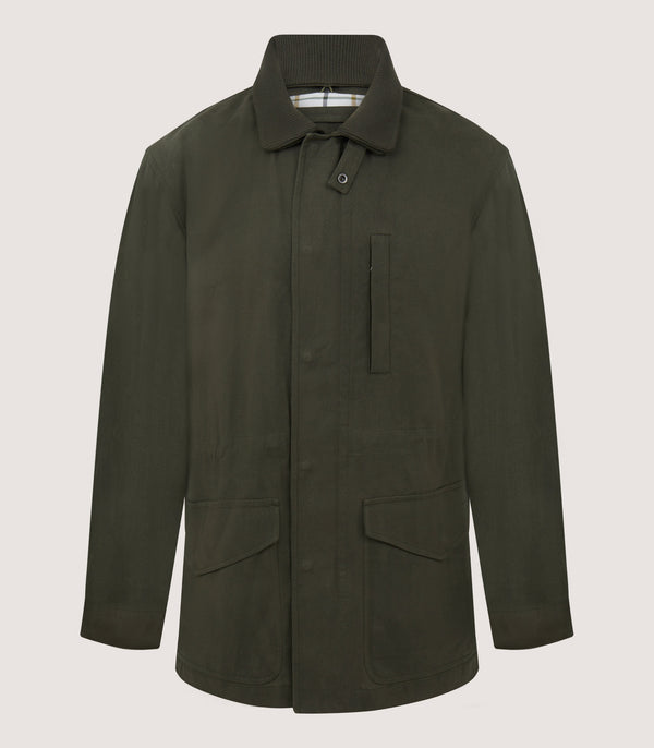 purdey Men's Range Coat in Dark Olive