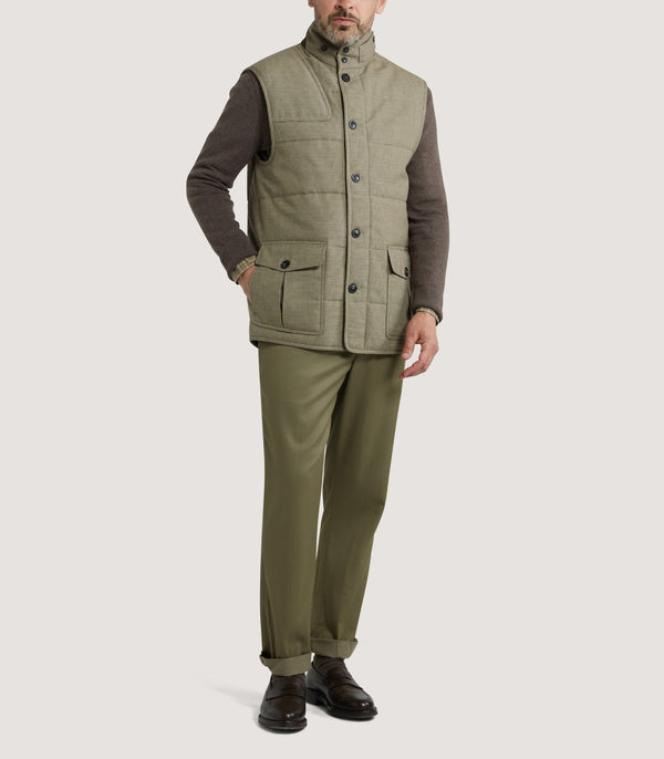 Purdey Men's Rothbury Gilet In Dark Peppercorn