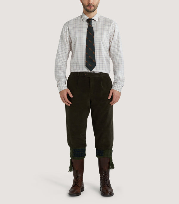 Purdey Men's Shooting Tattersall Shirt In Camel