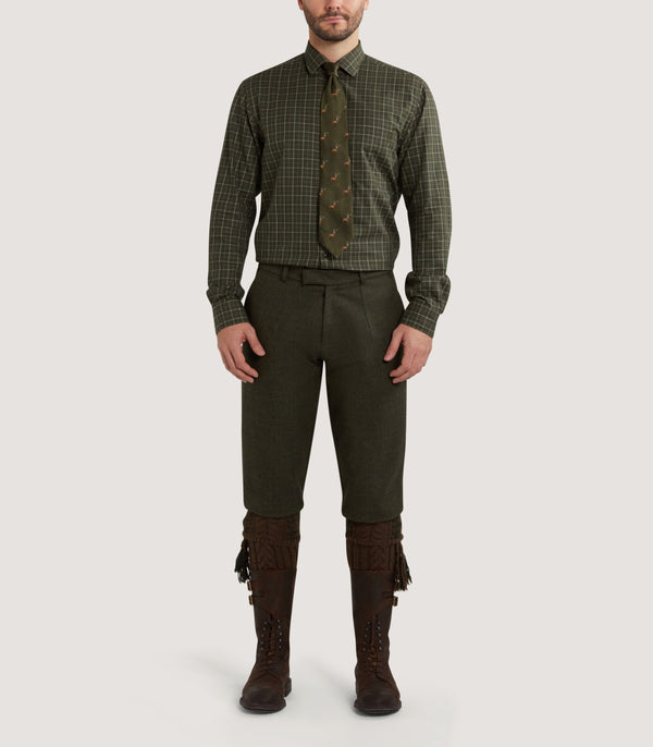 Purdey Men's Shooting Tattersall Shirt In Loden