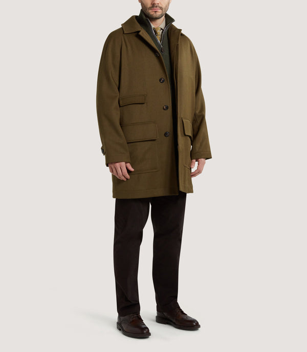 Purdey Men's Stratton Car Coat In Khaki