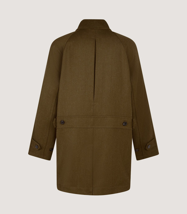 Purdey Men's Stratton Car Coat In Khaki