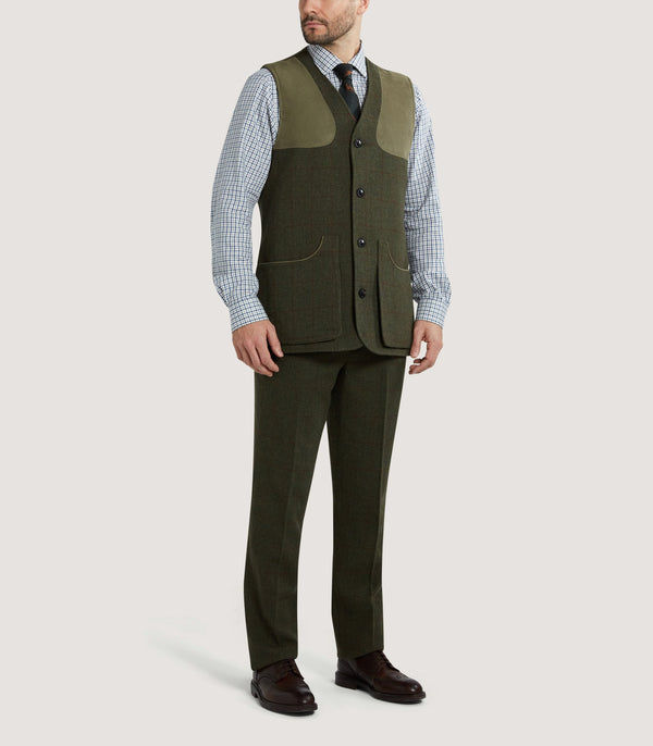 Purdey Men's Tweed Shooting Vest In Alum