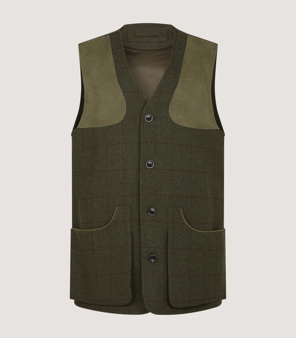 purdey Men's Tweed Shooting Vest in Alum