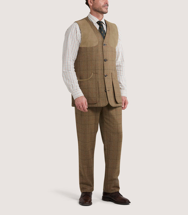 Purdey Men's Tweed Sporting Vest In Morar