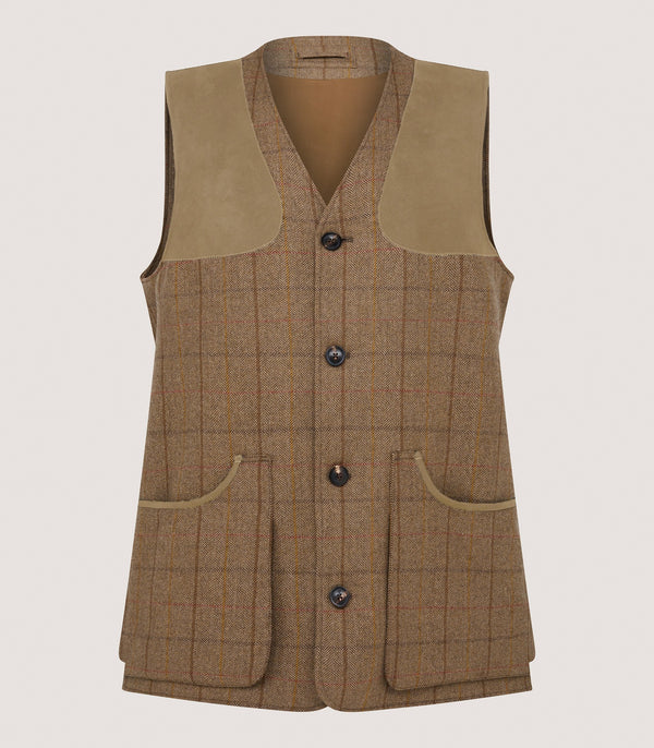 purdey Men's Tweed Sporting Vest in Morar
