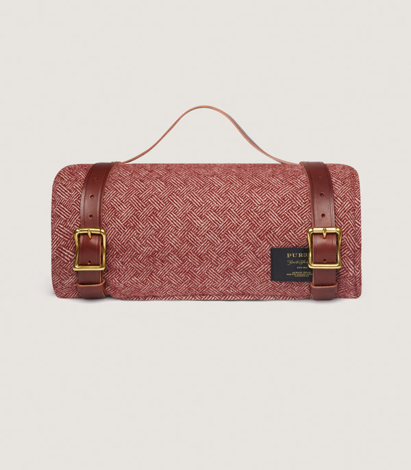 purdey Outdoor Backed Blanket With Leather Carrier