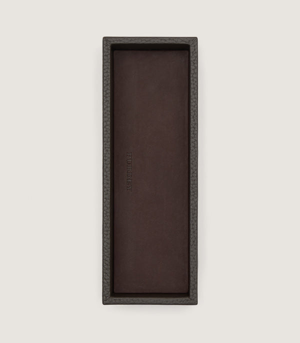 Purdey Pen Tray In Dark Brown