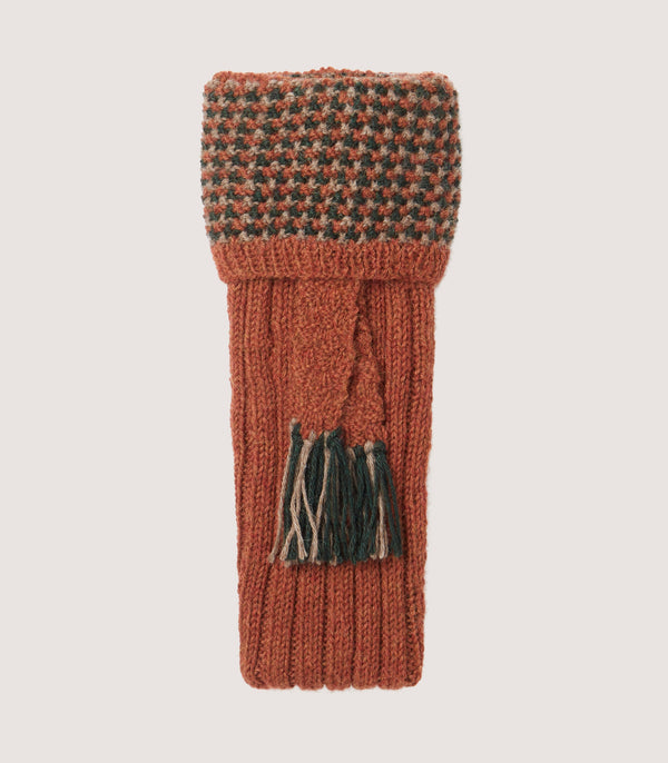 purdey Pentire Alpaca Field Sock In Rust
