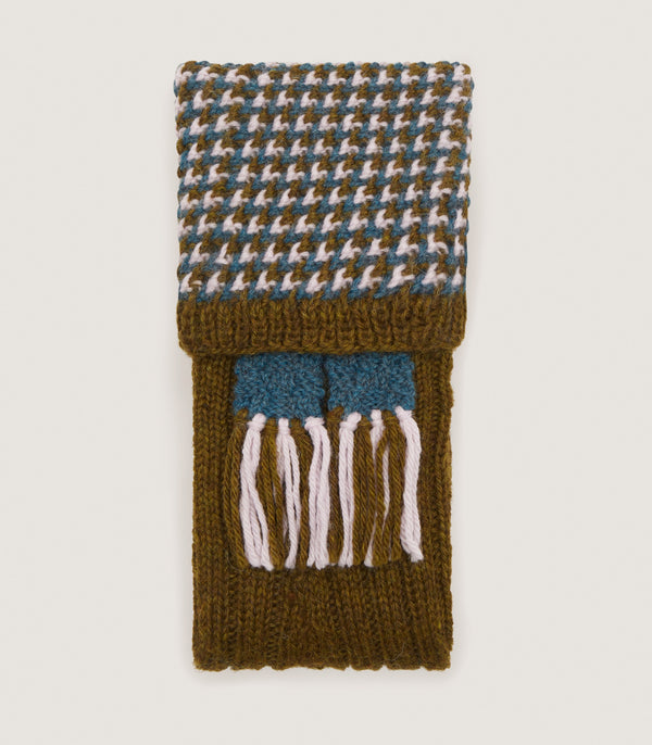 purdey Pentire Cross Knit Socks in Loden