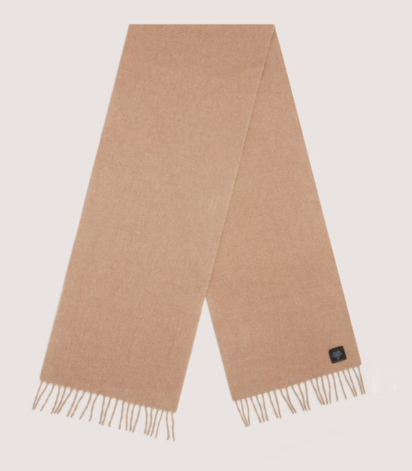 purdey Plain Cashmere Scarf In Camel
