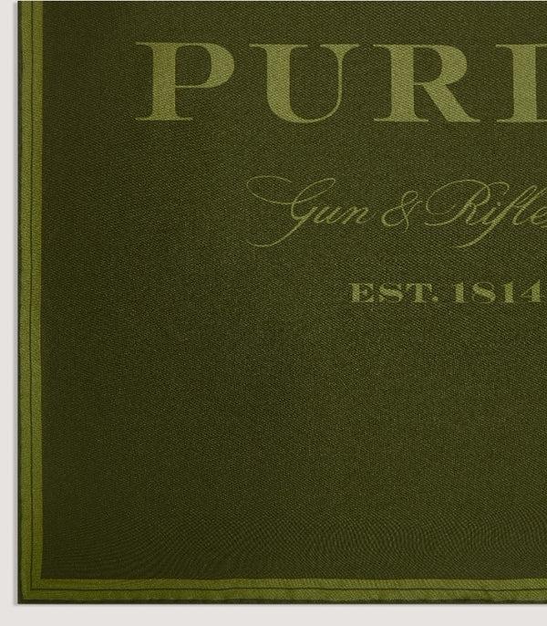 Purdey Purdey 1814 Pocket Square In Forest Green