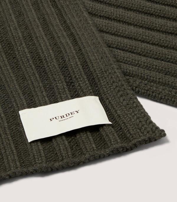 Purdey Ribbed Chunk Scarf In Loden