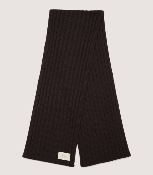 purdey Ribbed Chunky Scarf in Chocolate
