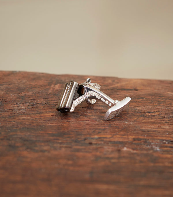 Purdey Side-By-Side Silver Cufflinks In Silver