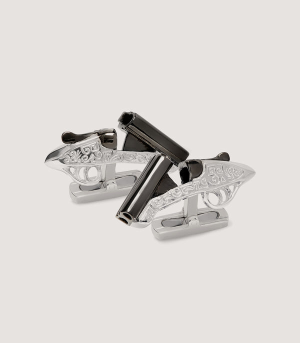 purdey Side-By-Side Silver Cufflinks In Silver