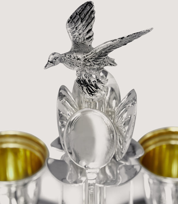 Purdey Silver Egg Set In Silver