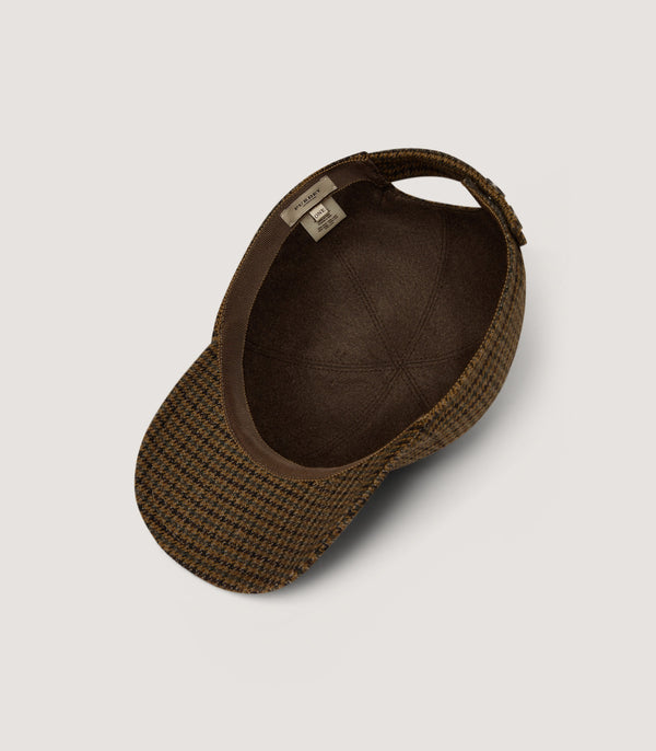 Purdey Small Check Baseball Cap In Clay