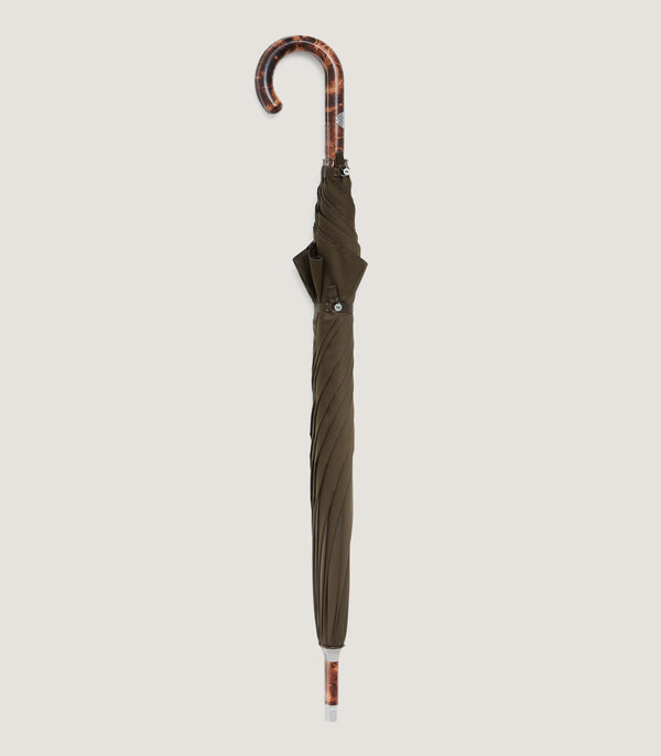 purdey Solid Maple Umbrella in Olive