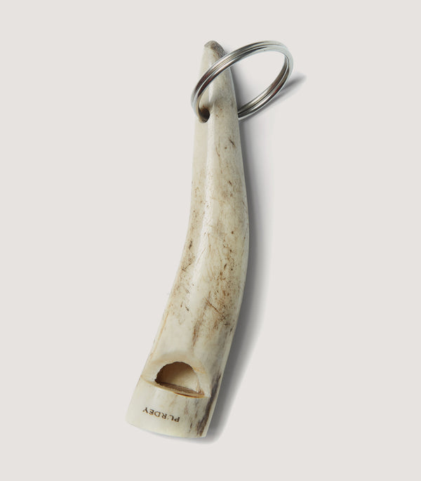 purdey Stag Horn Whistle Keyring In Bone