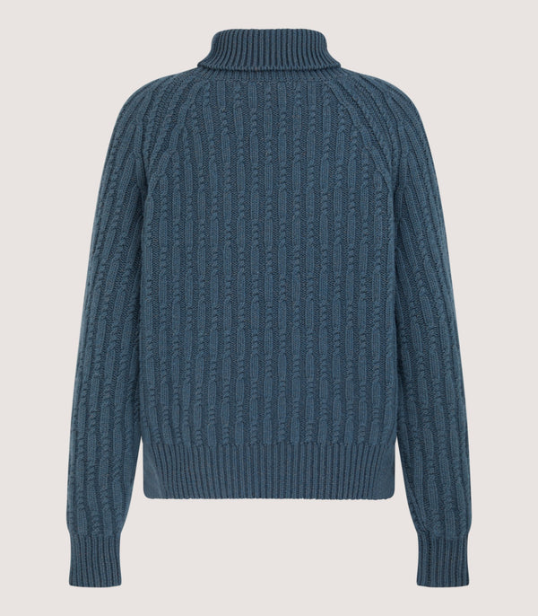 Purdey Women's Annabel Roll Neck In Canvas Blue