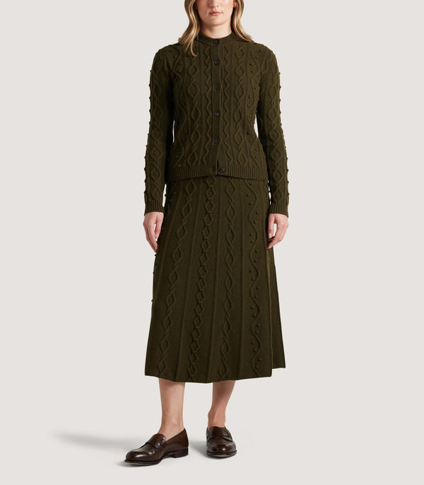 Purdey Women's Cashmere Aran Cardigan