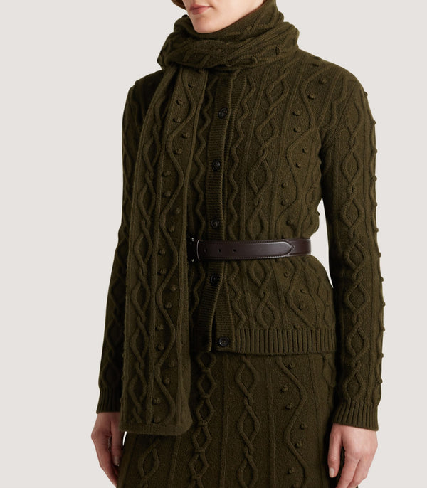 Purdey Women's Cashmere Aran Cardigan