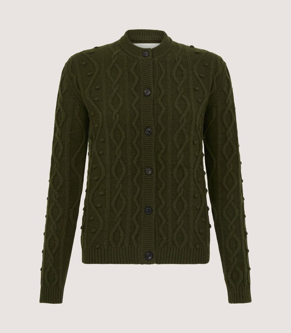 purdey Women's Cashmere Aran Cardigan